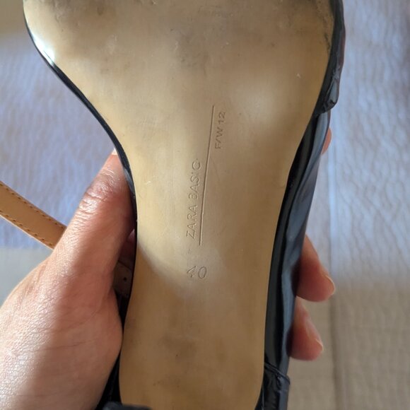 Zara Fall/Winter 2012 - black pointy high heels with ankle strap - Size 40 - Picture 7 of 7